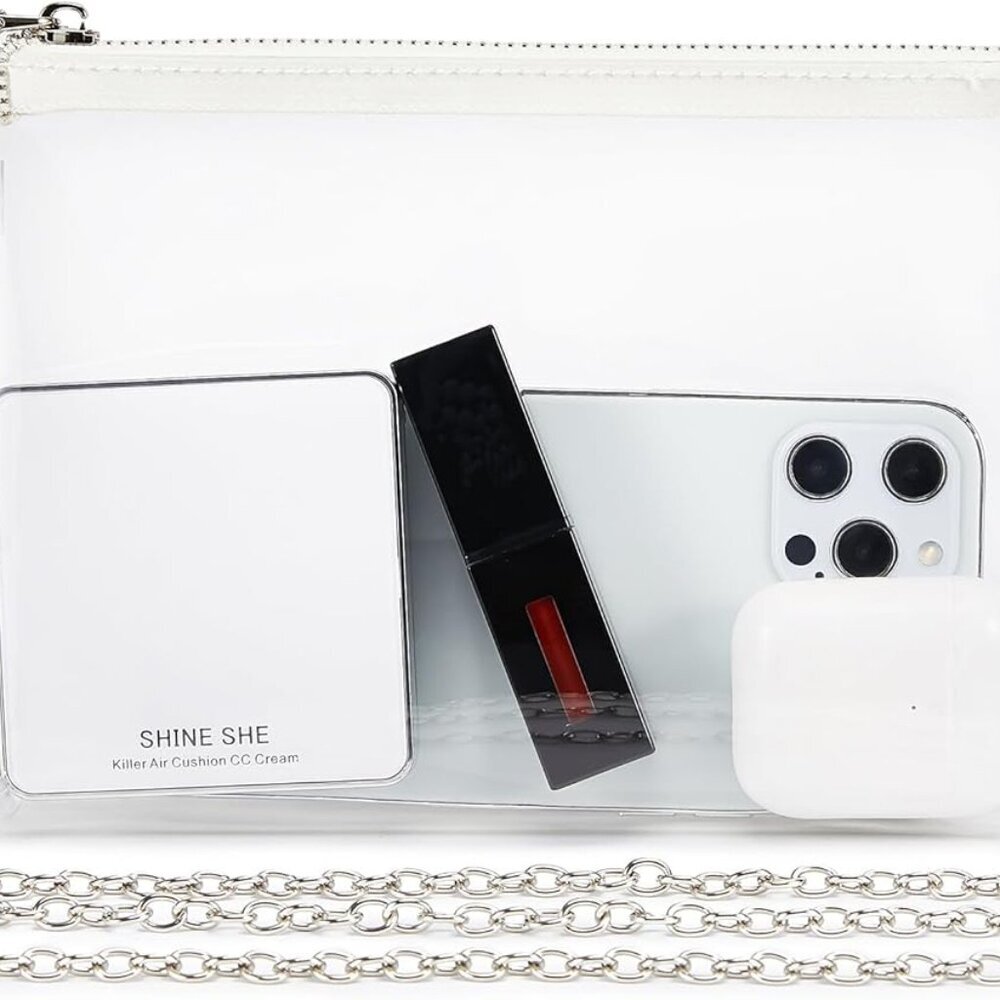 Clear Bag Stadium Approved: Suit for Quick Security Check - Small Transparent Pu